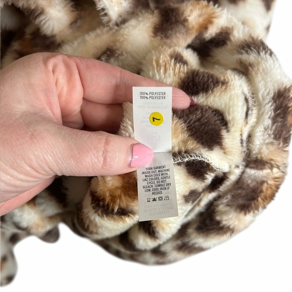 Aerie Leopard Print Plushie Robe Loungewear College Dorm Womens Sz XS/S NWT - Picture 8 of 10